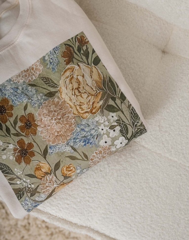 Crewneck - "Fleurs Vintage" Médium