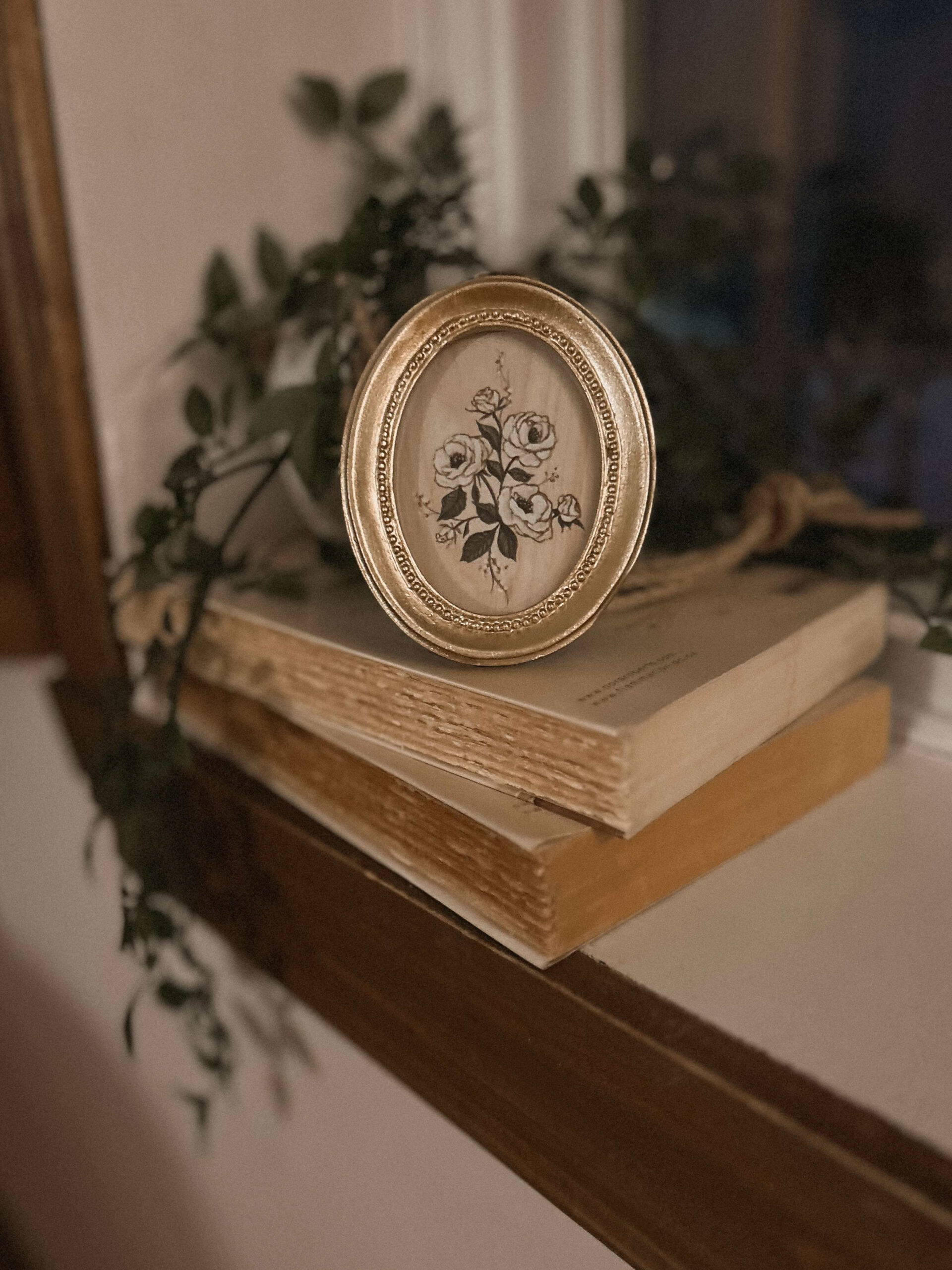 Print "Carnation" + mini cadre doré