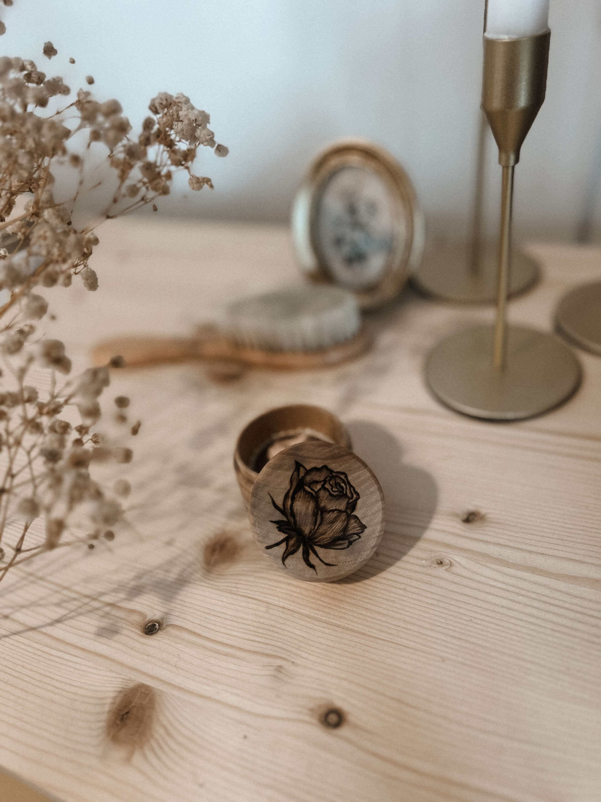 Boîtier Romantique 1/3 (Rose simple)