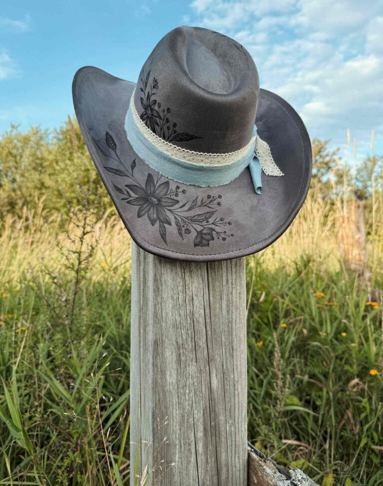 Chapeau pyrogravé "Midnight Rodeo"