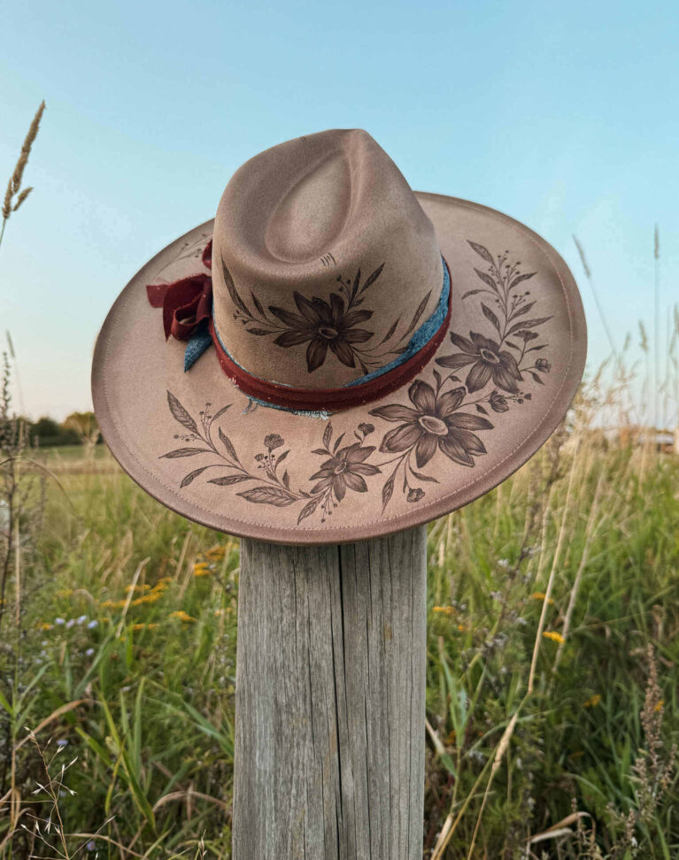 Chapeau Pyrogravé - "Rory"