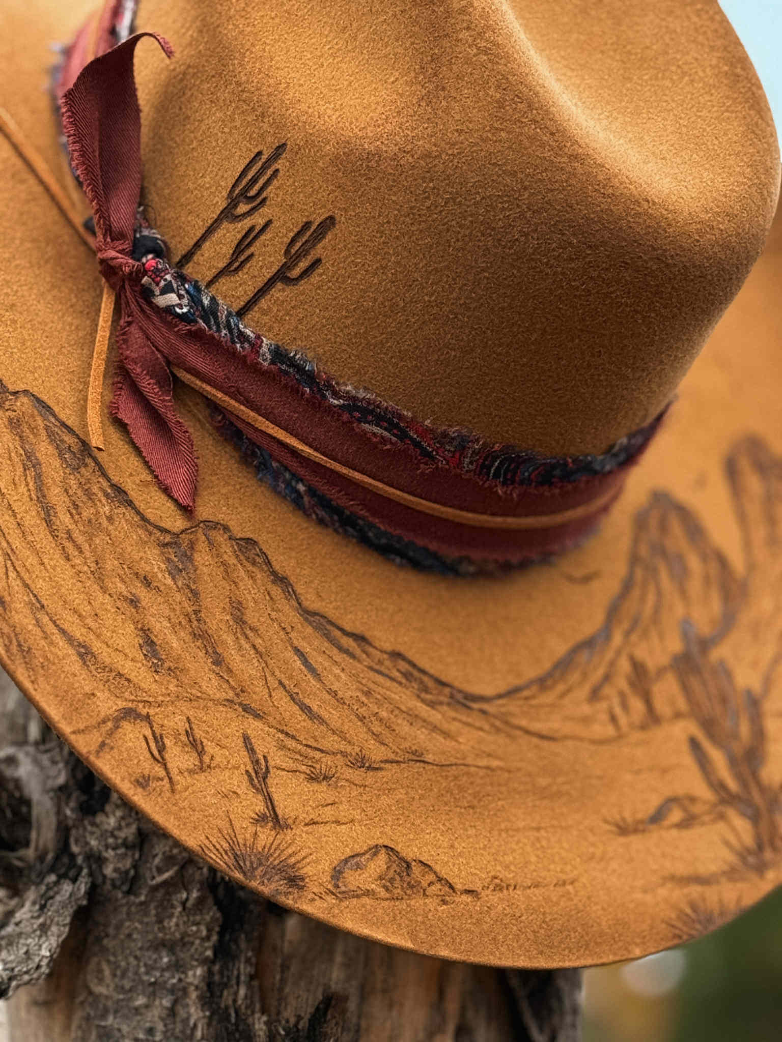 Chapeau pyrogravé "Mirage" – Image 3