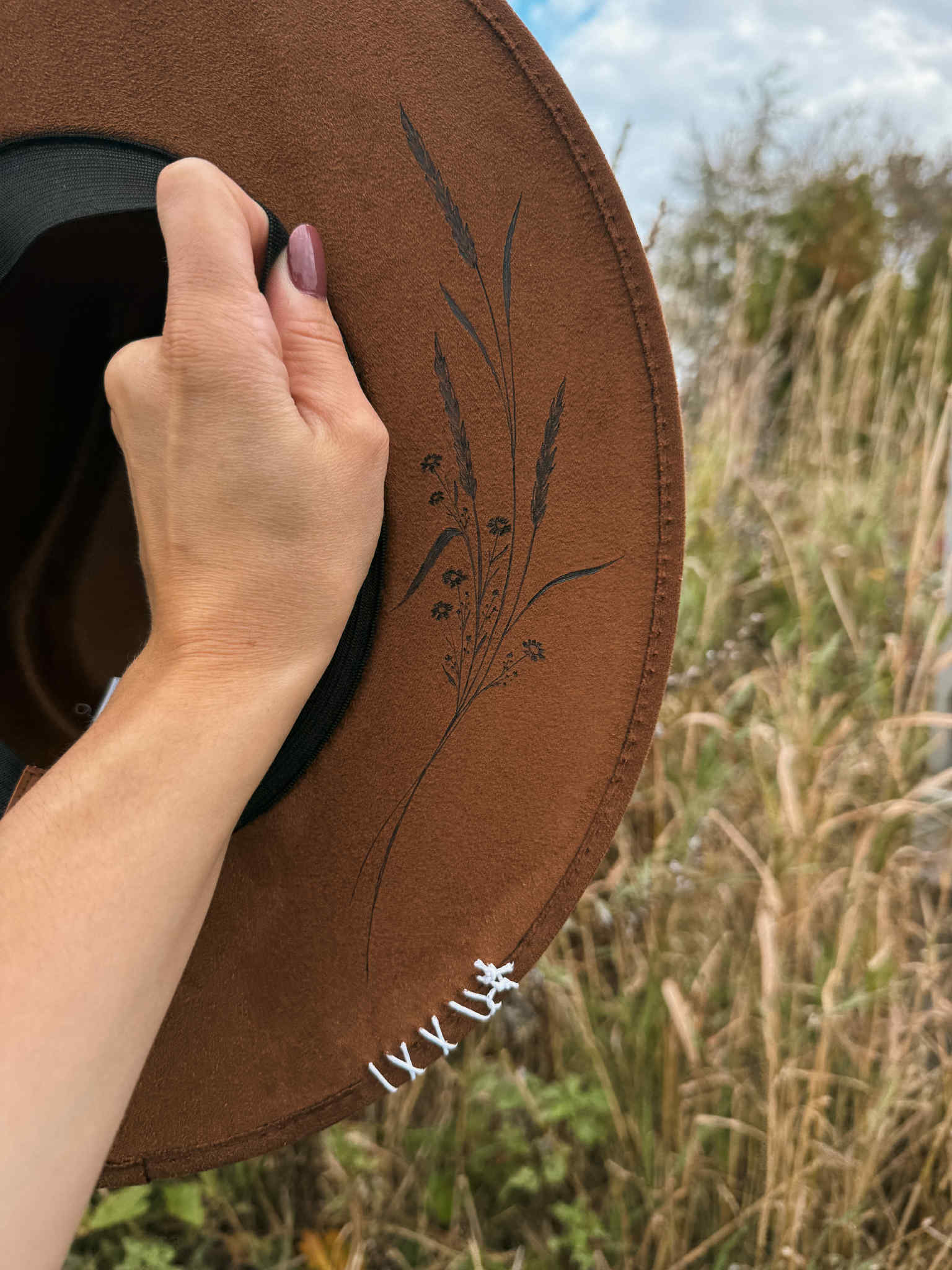 *VENDU - Chapeau Pyrogravé -"Make A Wish" – Image 4