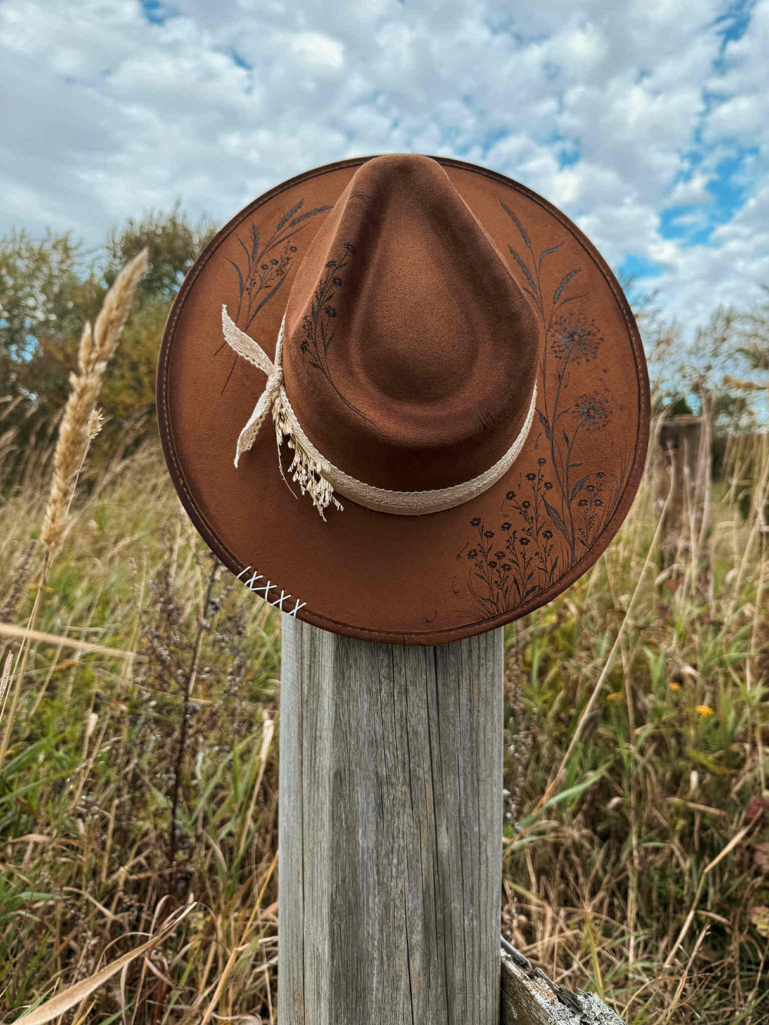 *VENDU - Chapeau Pyrogravé -"Make A Wish" – Image 3