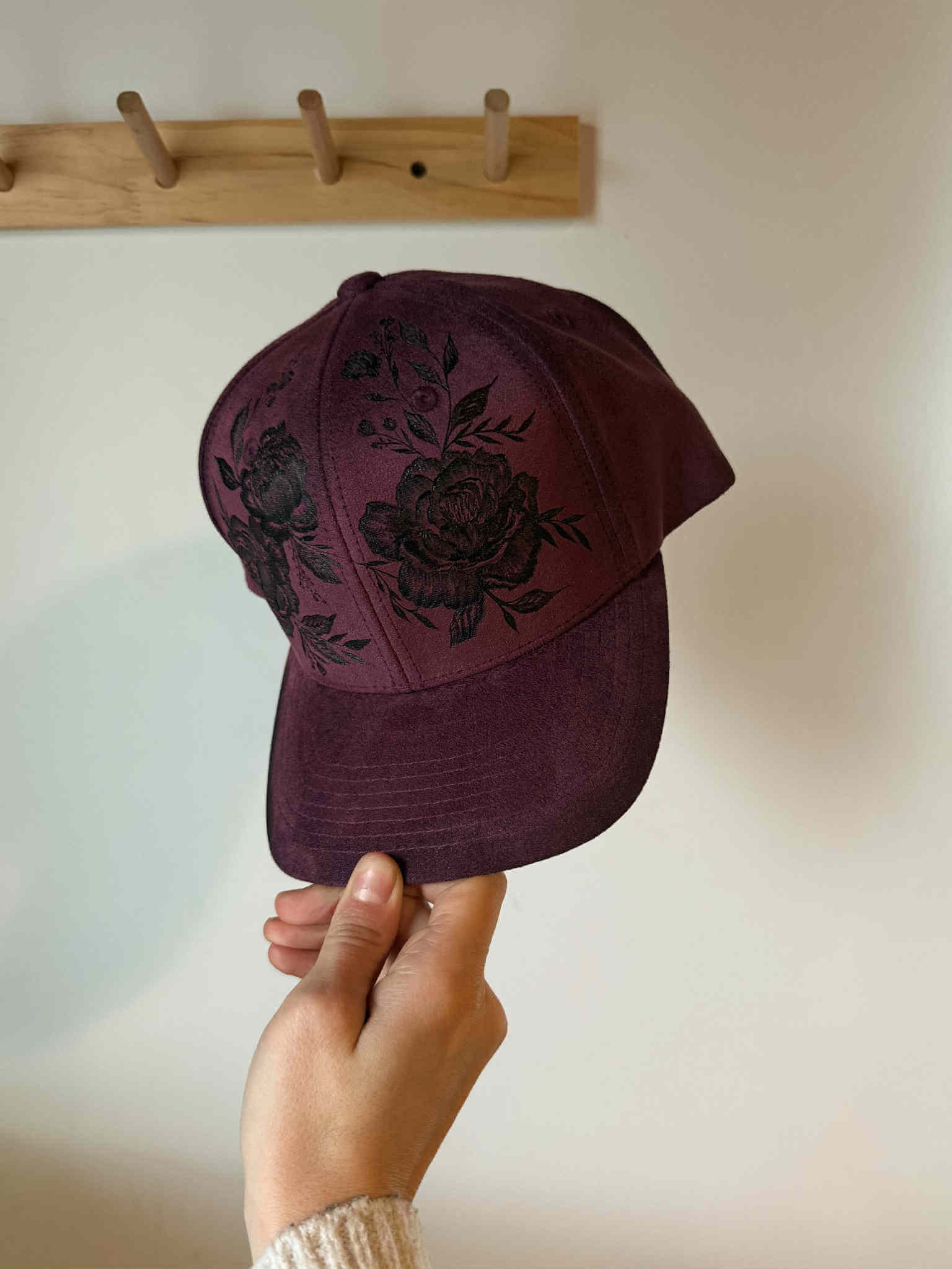 Casquette pyrogravée "Romantique"