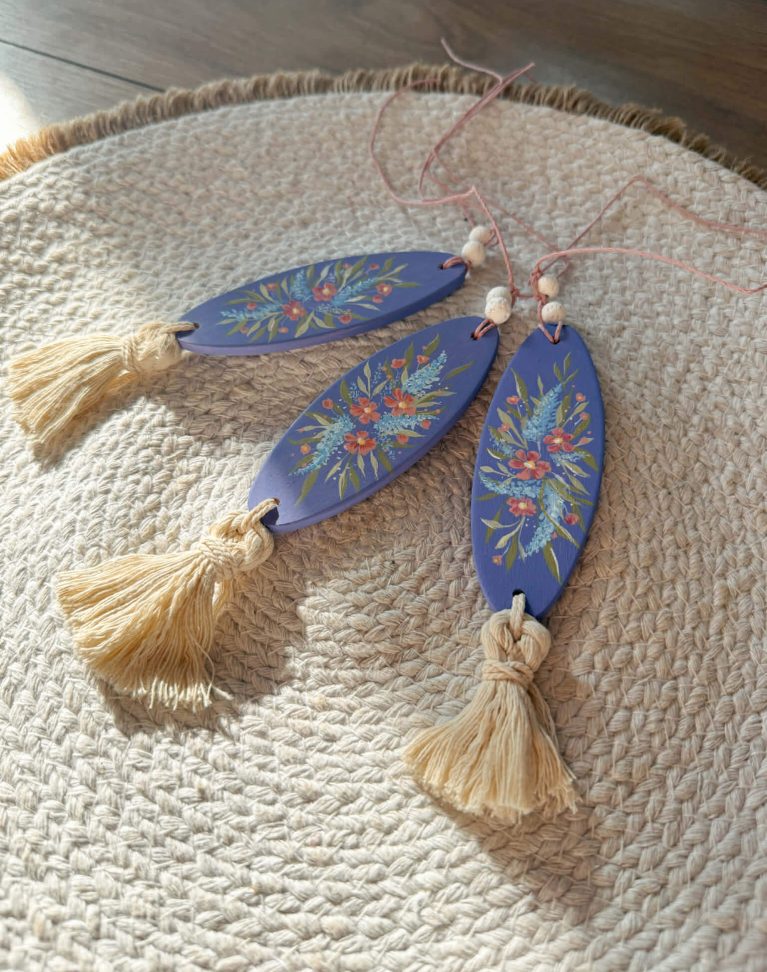 Ornement de rétroviseur - "Fleur Pastel" IRIS