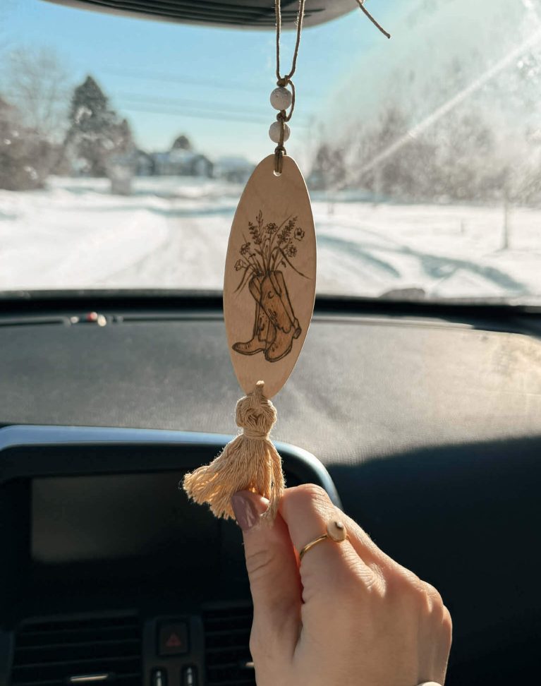 Ornement de rétroviseur - "Blossom Boots" BLÉ