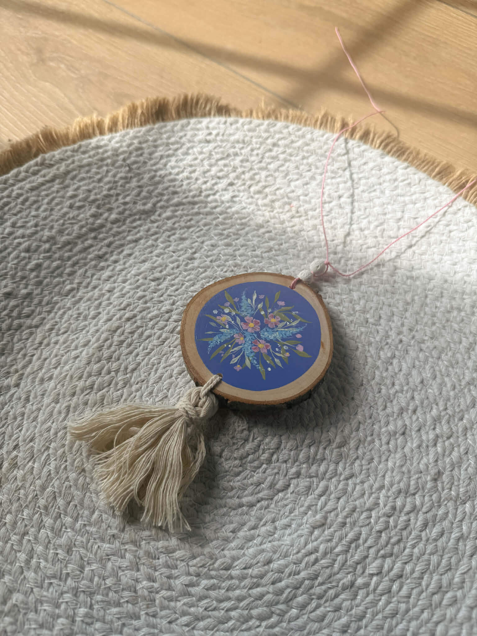 Ornement de rétroviseur - "Rondin Pastel" IRIS