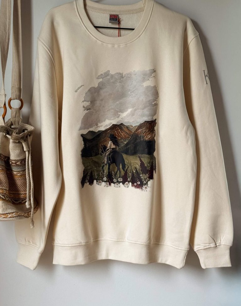 Crewneck "Wildflower Trail" IVOIRE