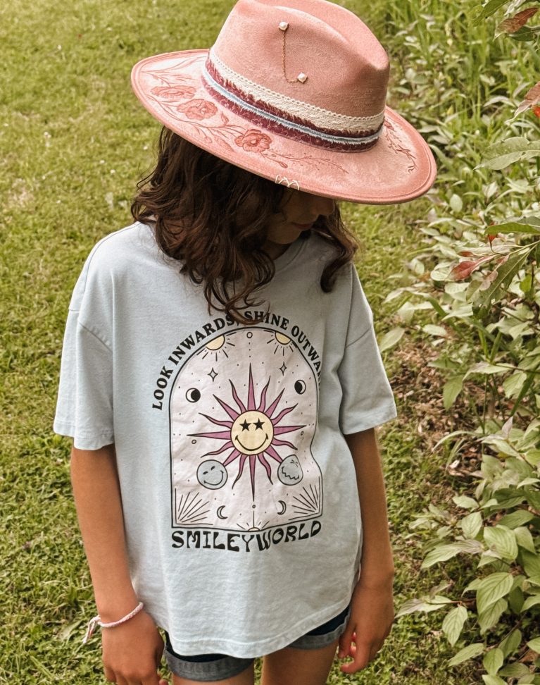 Chapeau pyrogravé ENFANT - Coquelicot Marin