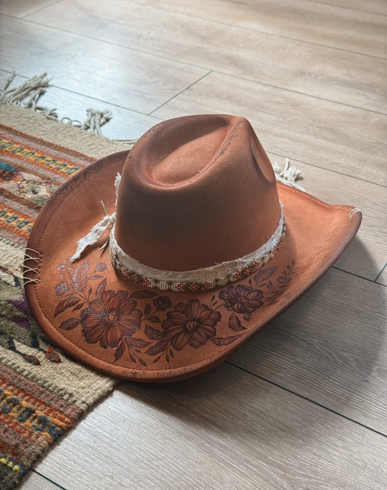 Chapeau pyrogravé "Copper Dream"