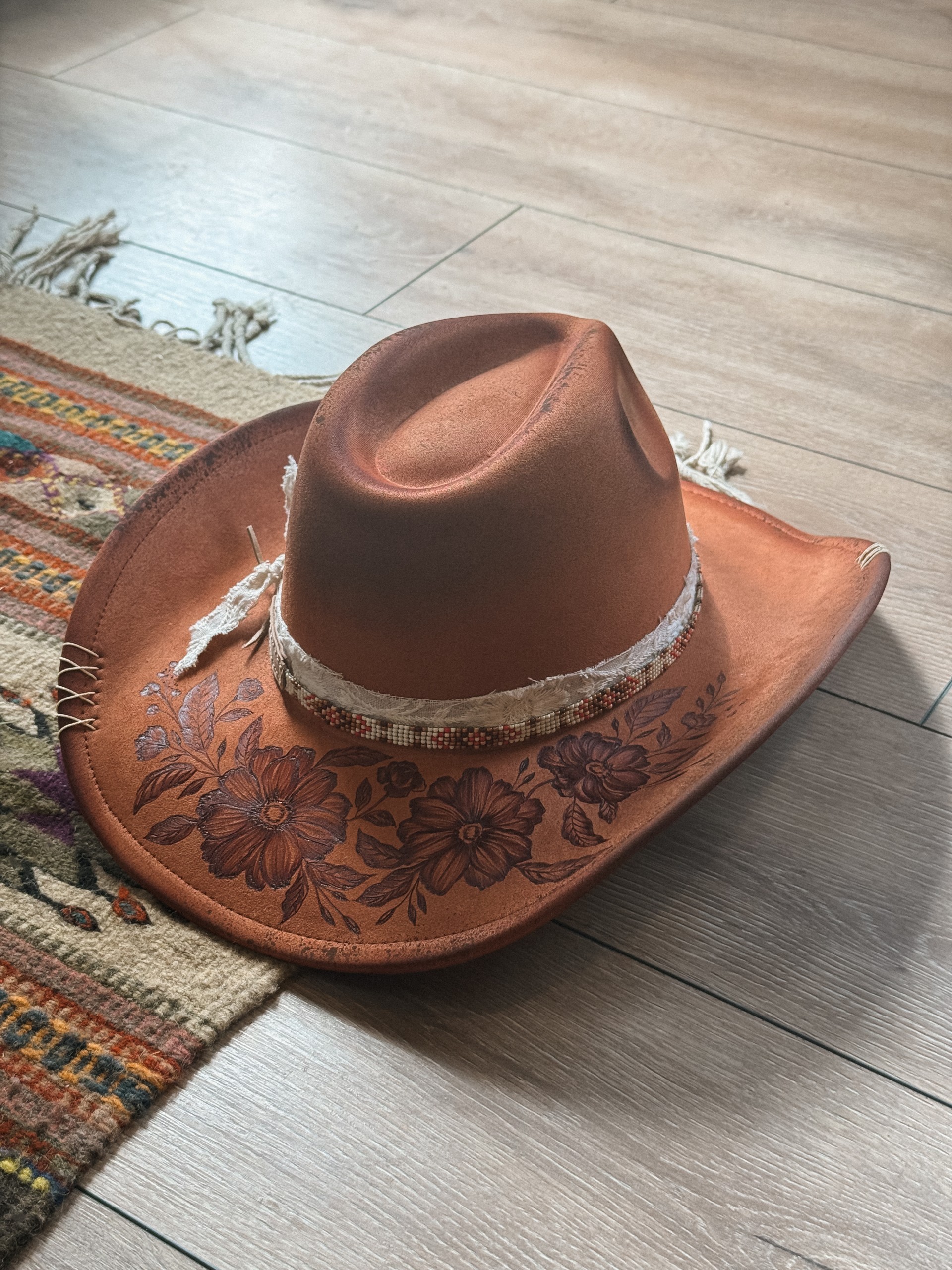 Chapeau pyrogravé "Copper Dream"