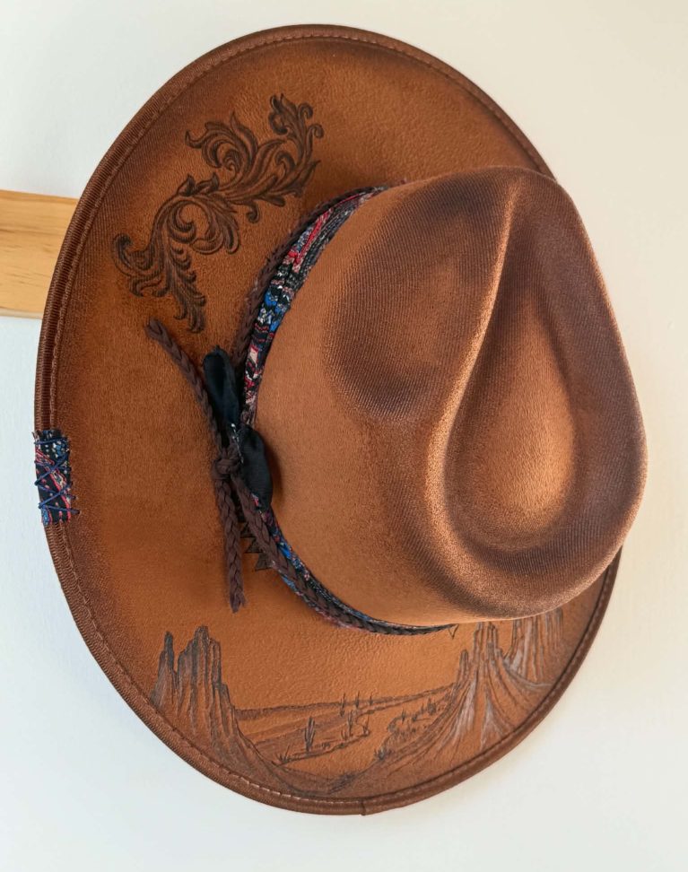 Pyrography "Peaceful Desert" Hat