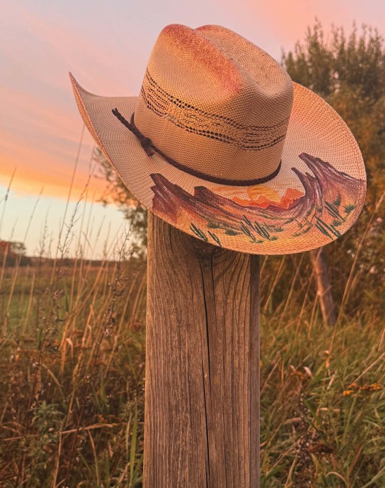 Painted "Sunkissed Desert" Hat